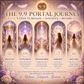 Illustration of the five stages of the 9.9 Portal Journey including Release, Integrate, Transform, Embody and Become, guiding the soul through completion, wisdom, higher self connection and peaceful transformation.